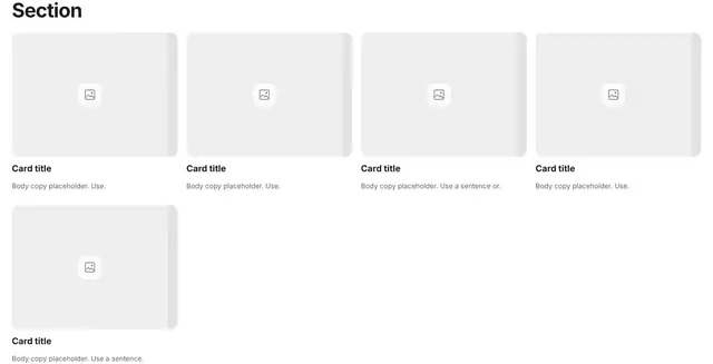 Team Four-Column Grid 13: team wireframe