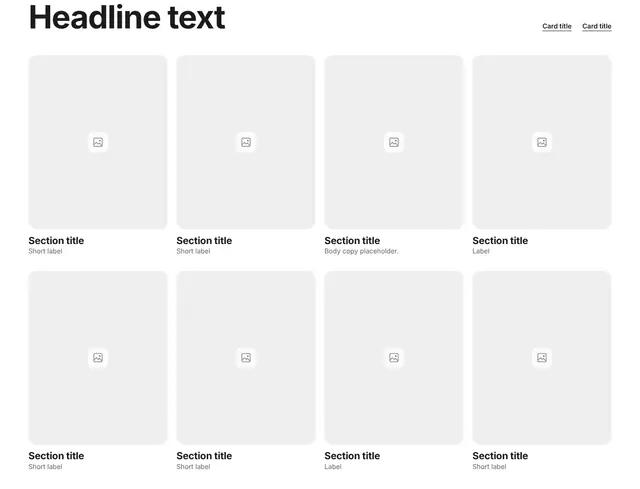 Team Four-Column Grid 04: team wireframe