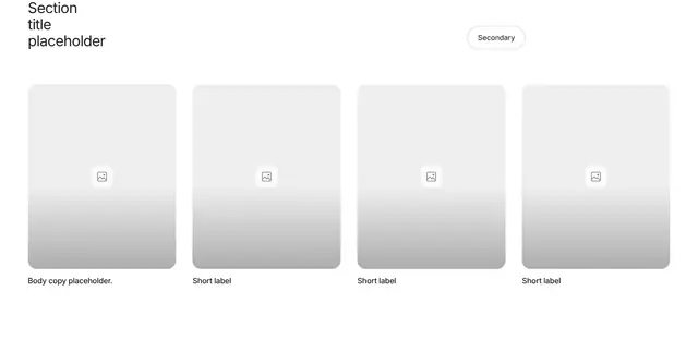 Team Four-Column Grid 06: team wireframe