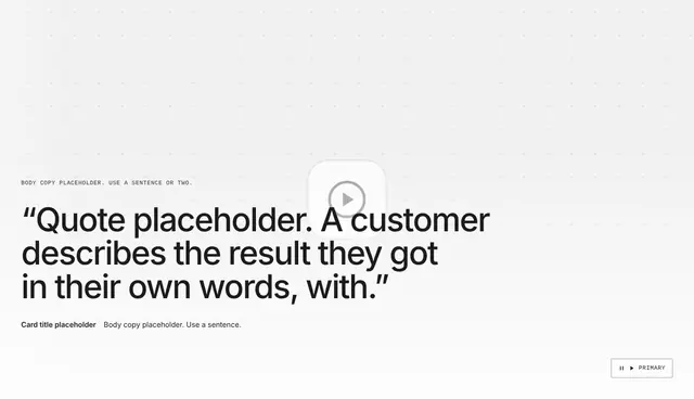 Testimonials Video Background 02: testimonials wireframe