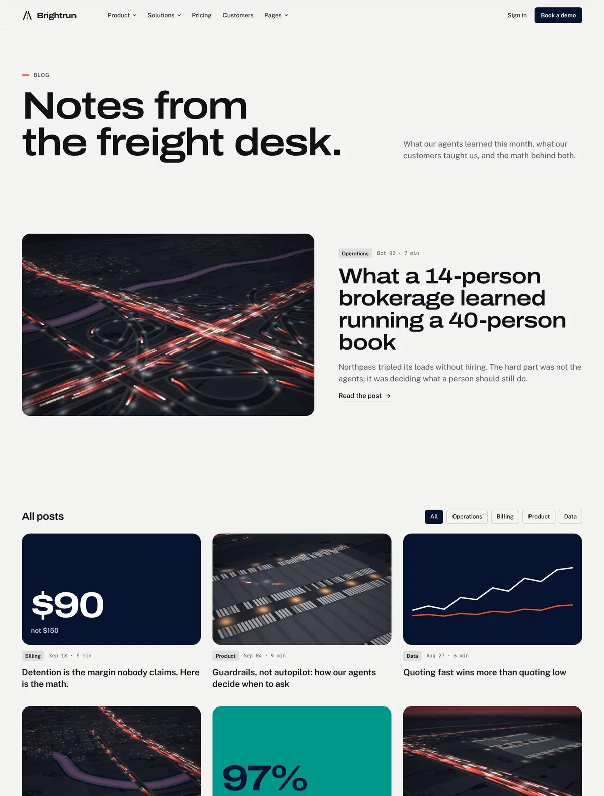 Brightrun, Blog page