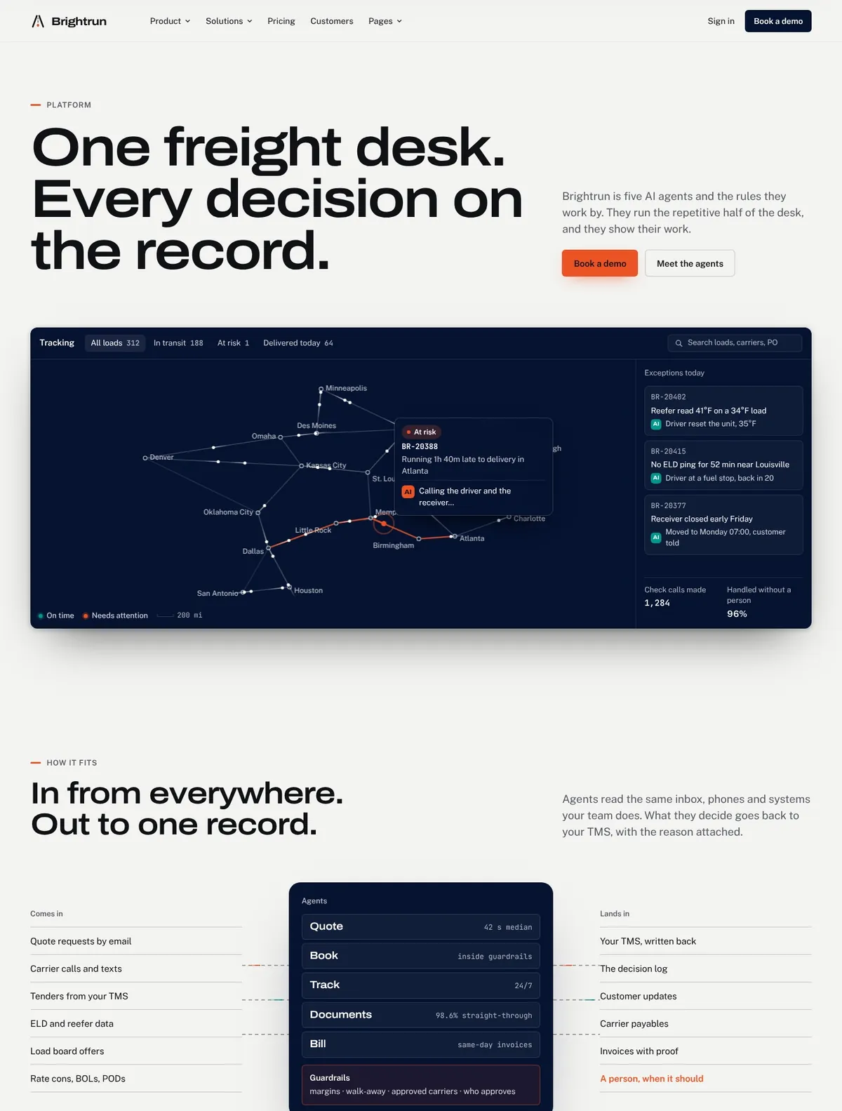 Brightrun, Platform page