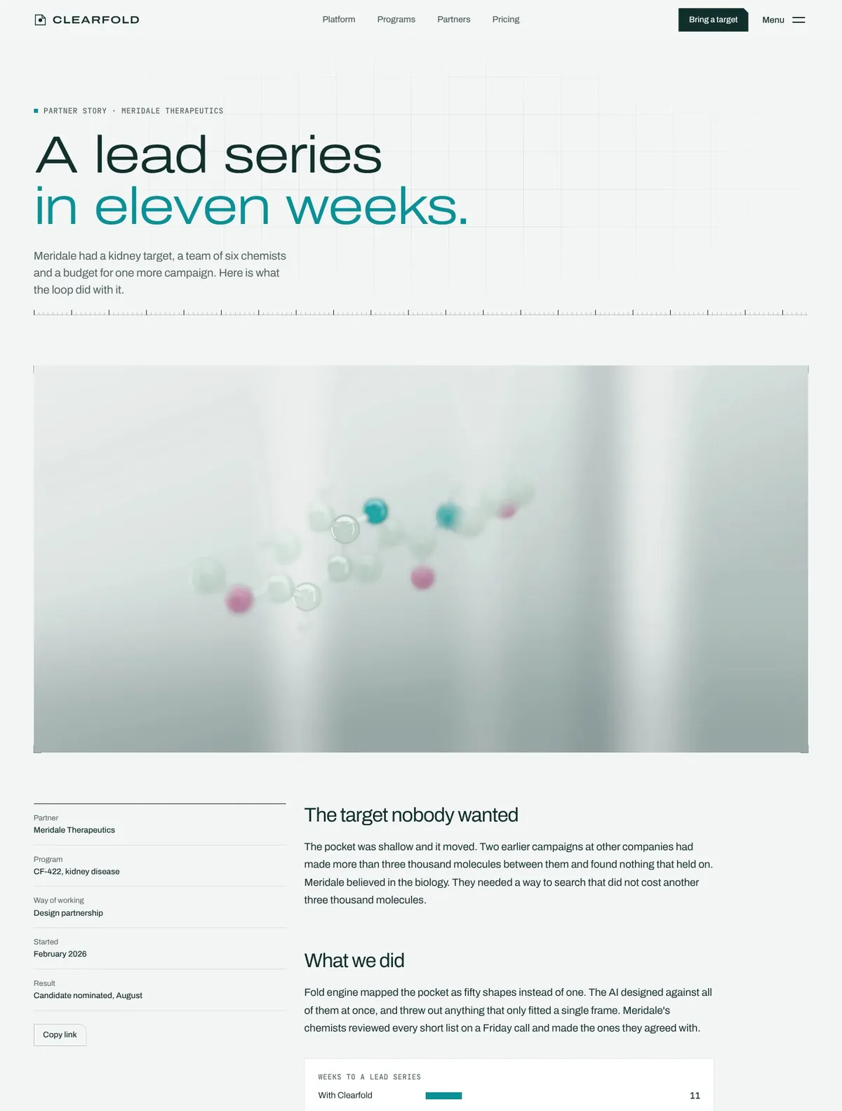 Clearfold, Partner story page