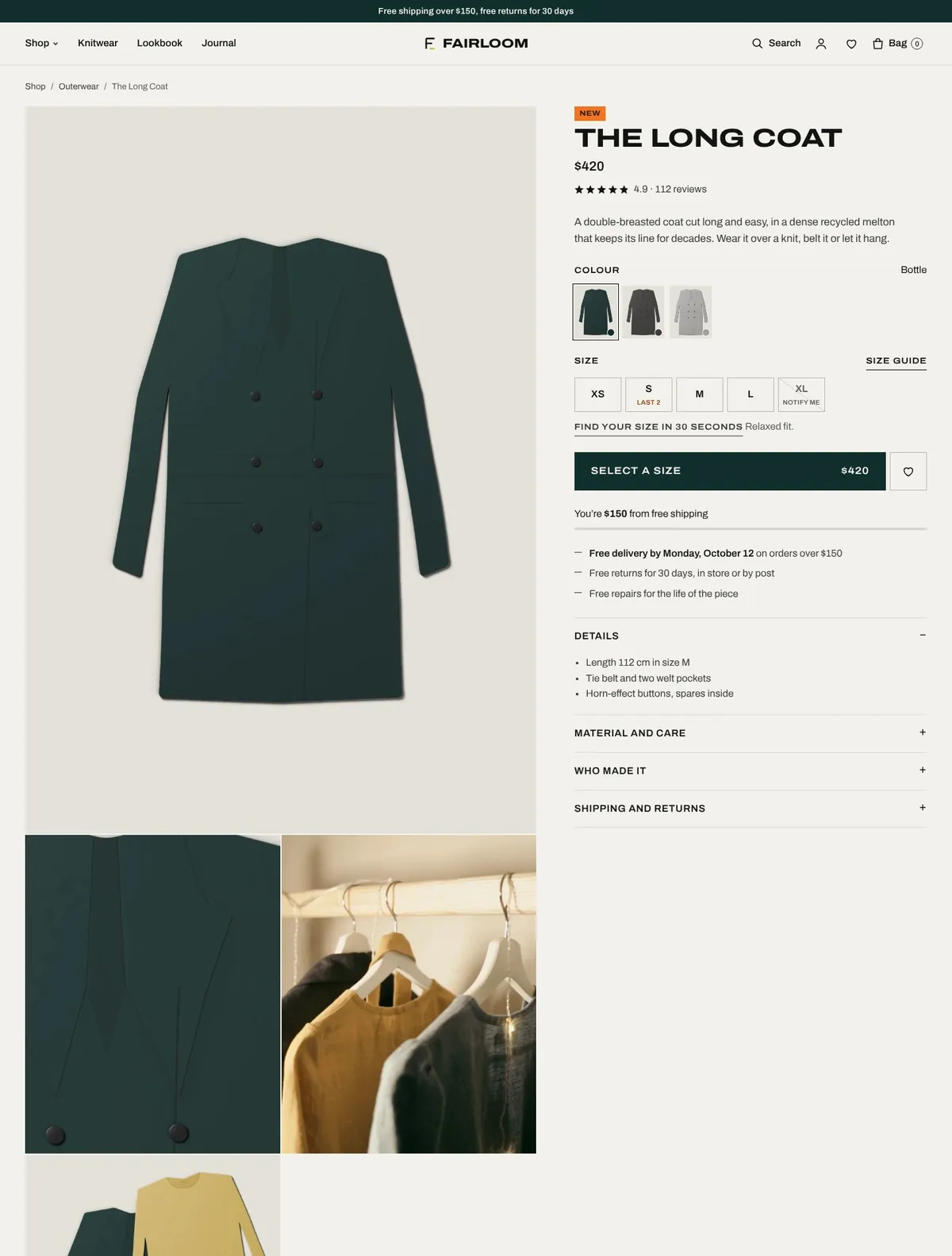 Fairloom, Product page