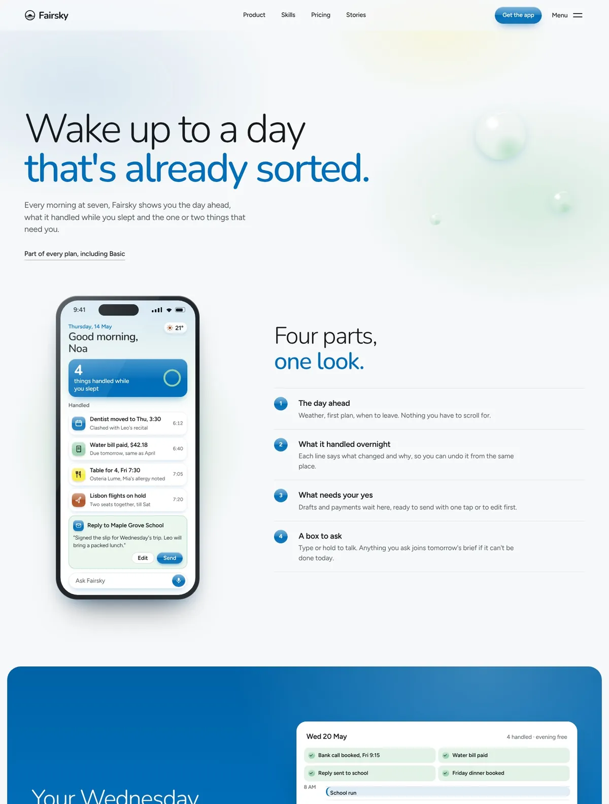 Fairsky, Feature page