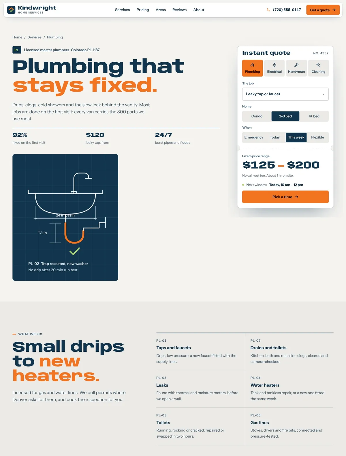 Kindwright, Plumbing page