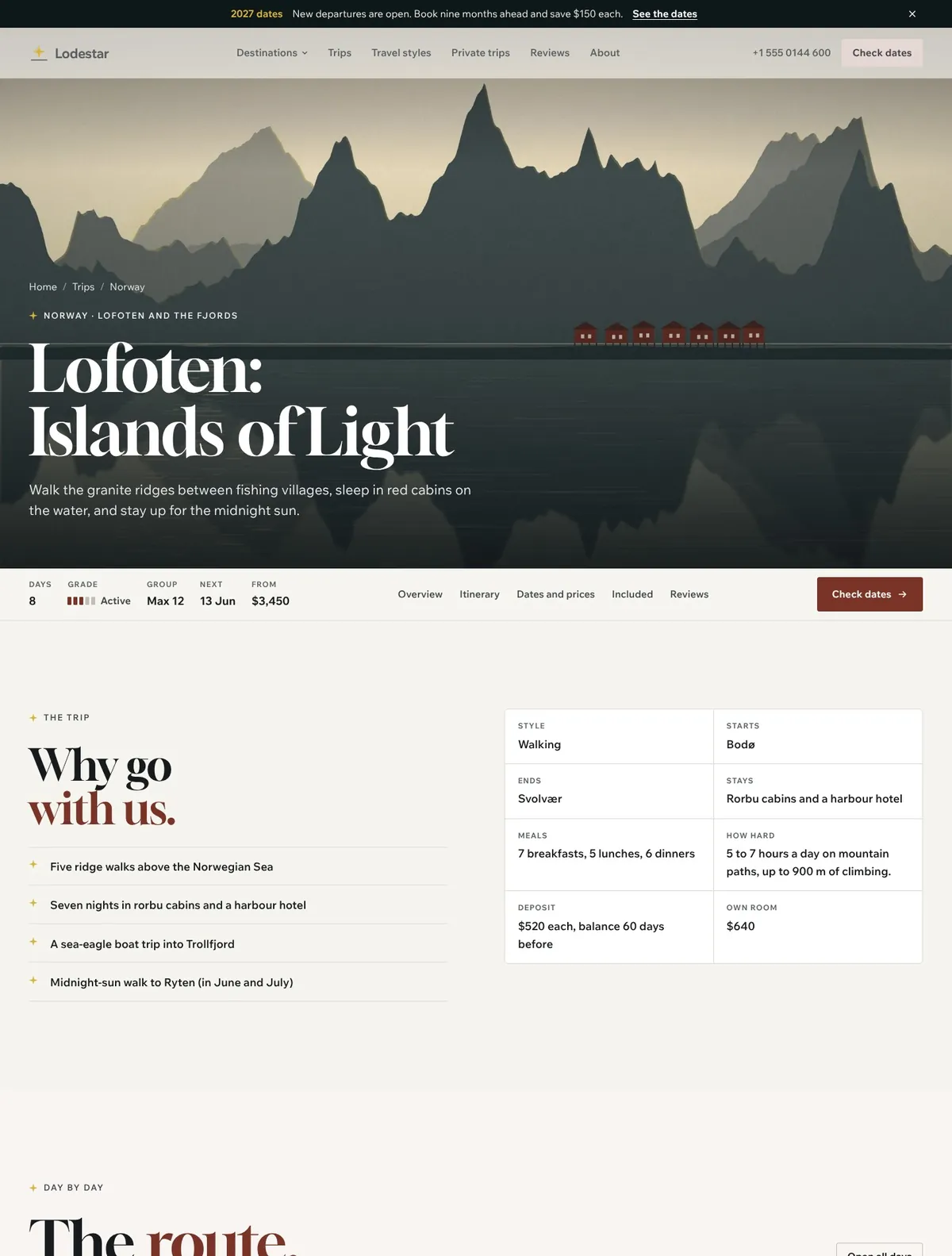 Lodestar, Trip: Lofoten page