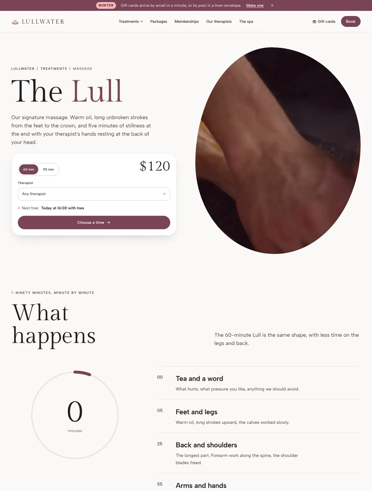Lullwater, The Lull (treatment) page