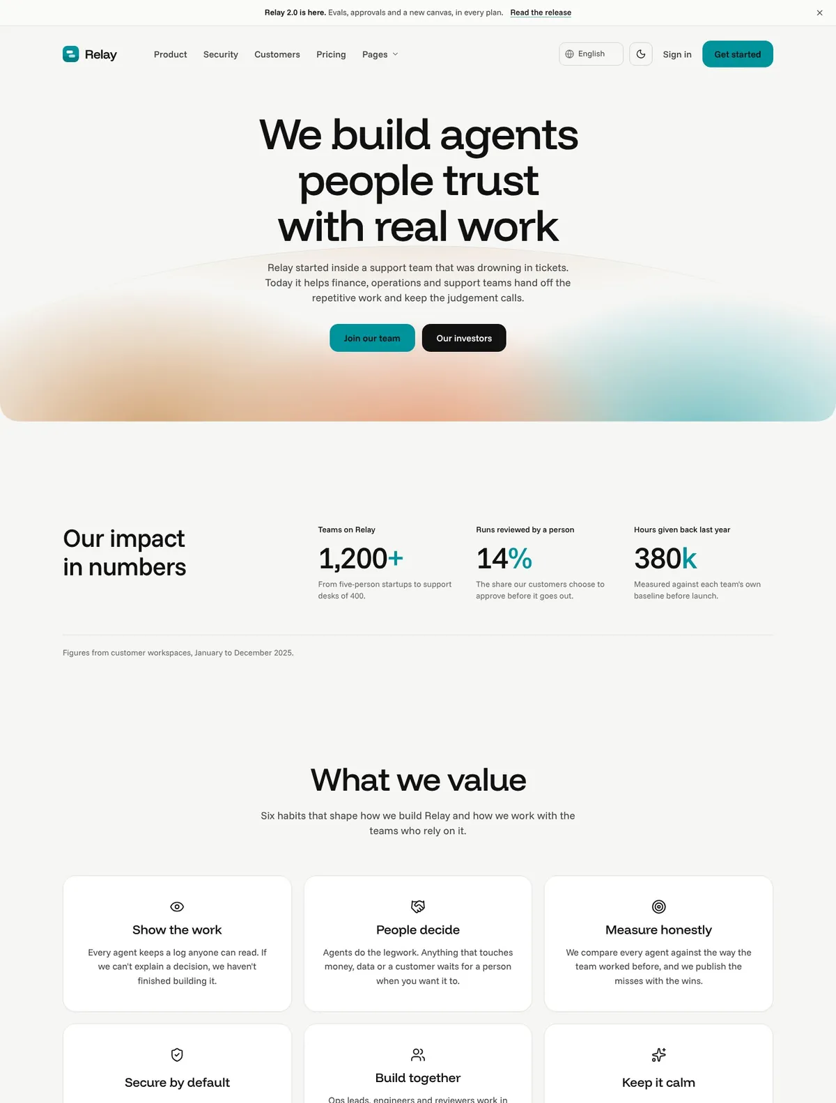 Relay: AI Agent Platform Website Template · Frontier Templates