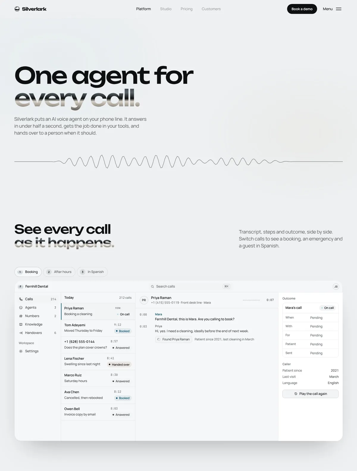 Silverlark, Platform page