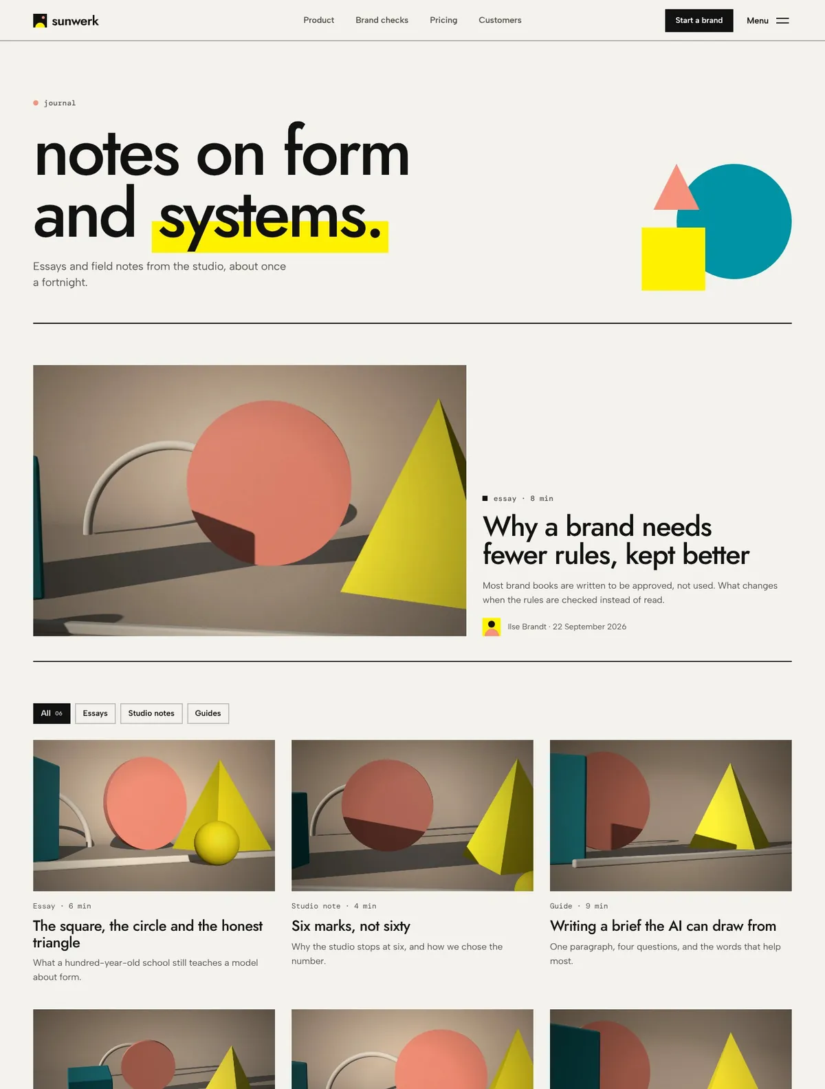 Sunwerk, Blog V1 page