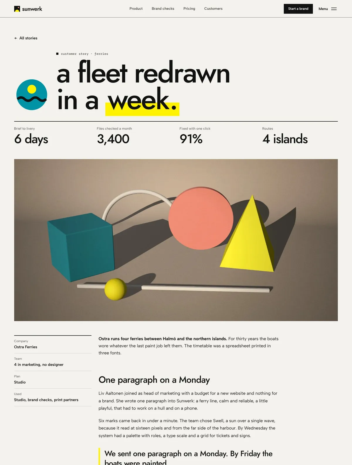 Sunwerk, Customer story page