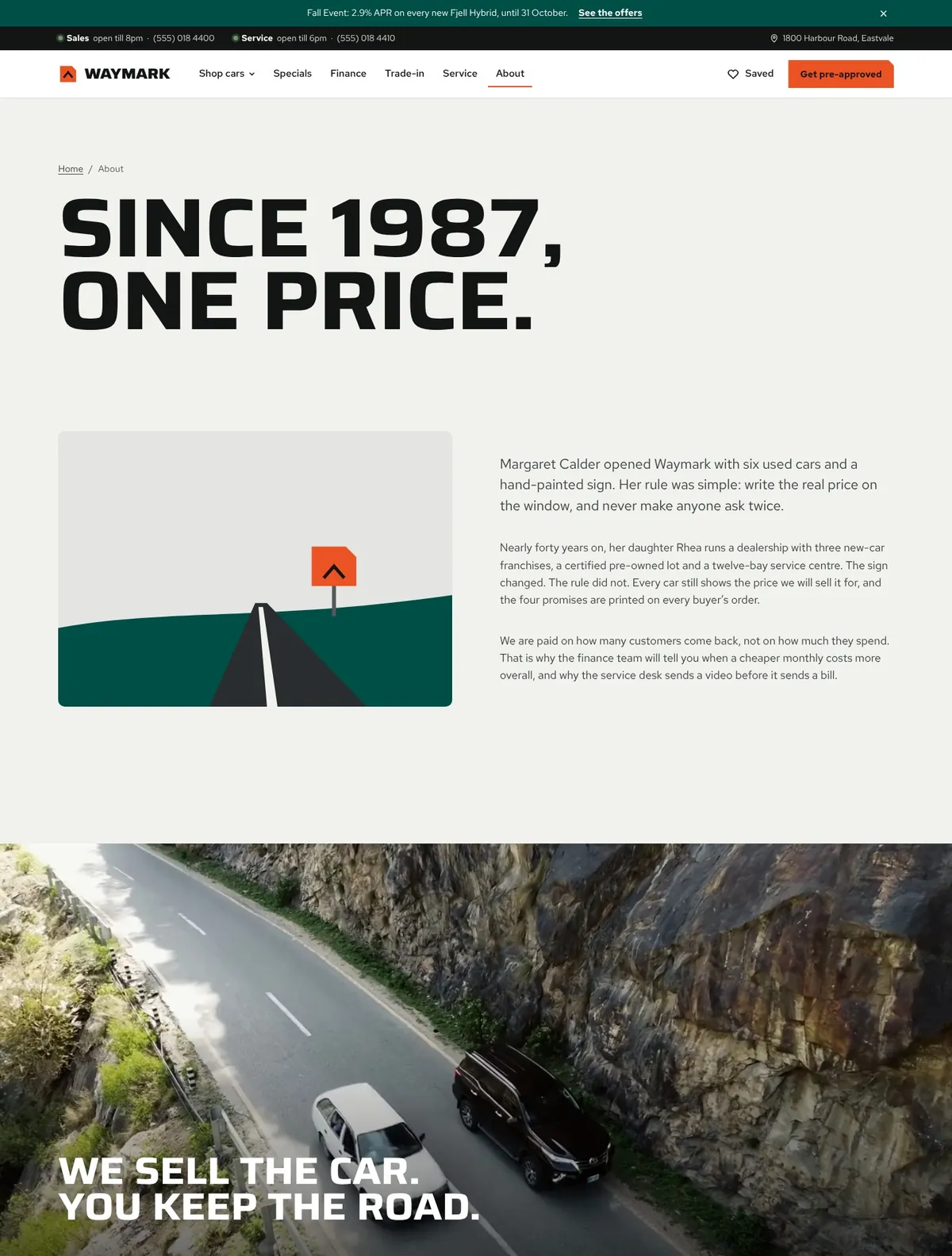 Waymark, About page