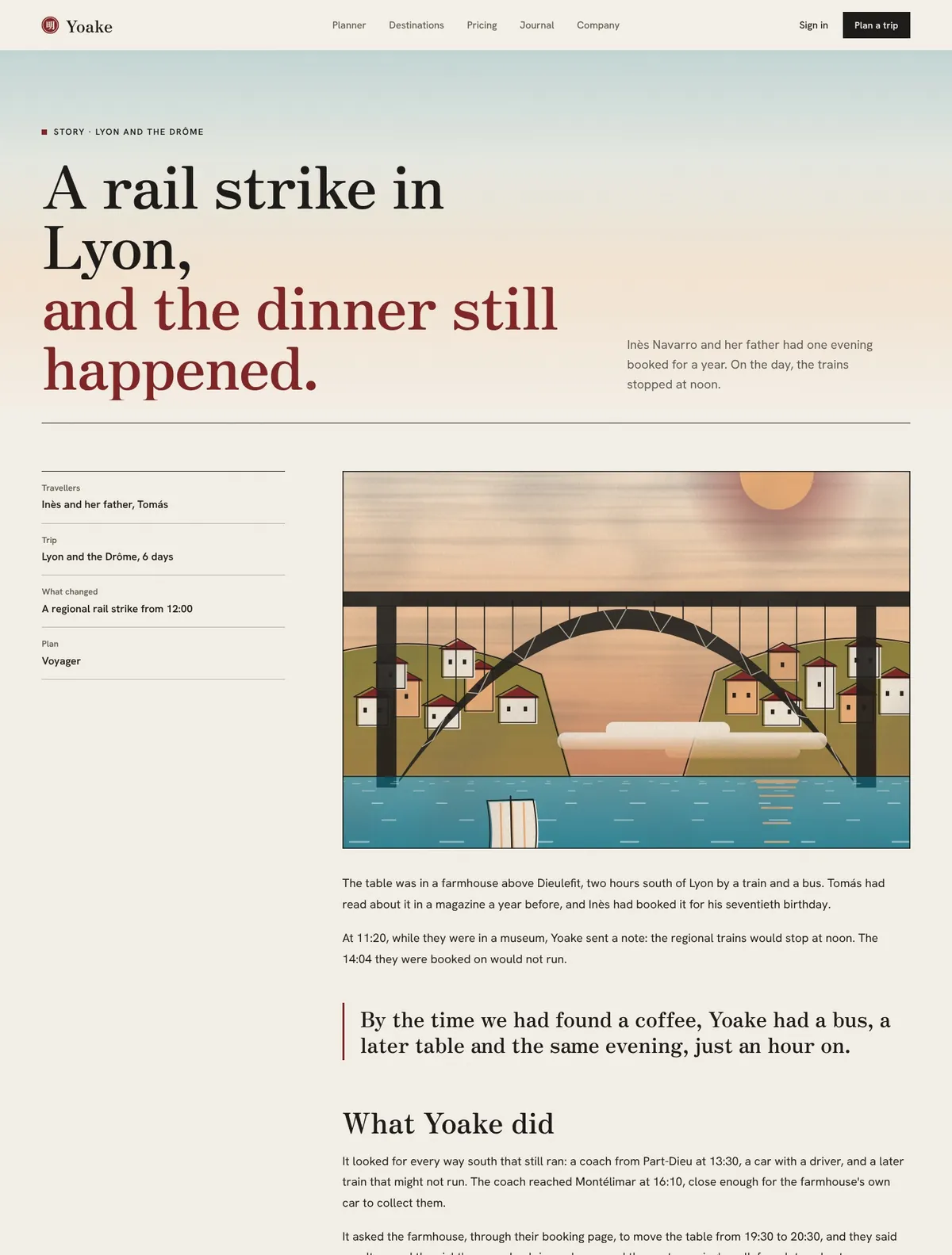 Yoake, Story page